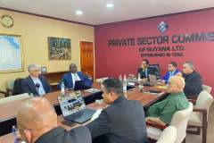 Director Dr. Driver and Technical Director Dr. Antoine meet with delegation of the private Sector Commission of Guyana